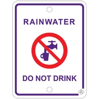 70mm X 92mm Rainwater Prohibition Sign 