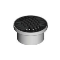 100mm Female Finishing Collar & Domed Grate DWV 