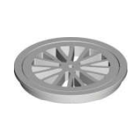 100mm Stubby Floor Grate Plastic Rnd Wh 