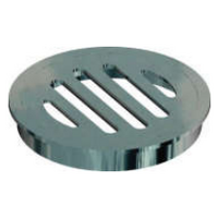 80mm Stubby Floor Grate Chr-Brass Rd 