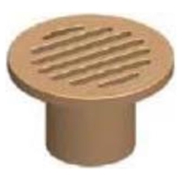 100x40mm Round Chrome Brass Stubby Floor Grate 