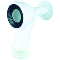 Pan Bend Q F/Fin W/Brack 100mm HDPE