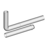 50mm Flush Pipe High Level Ext