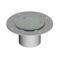 100mm Vinyl Floor Wst Flange SW Solid 