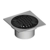 100mm Male Square Finishing Collar & Domed Grate DWV 