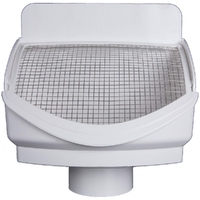 Leaf Guard Bottom Outlet White 90mm
