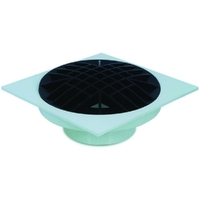 S/Water F/Collar Sq W/-Dome Grate 90mm