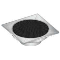 90mm Storm Water F/Collar Sq W/-Dome Grate 