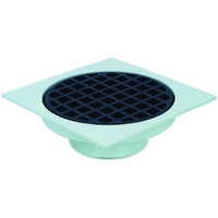 S/Water F/Collar Sq W/-Flat Grate 90mm