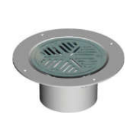 100mm Vinyl Floor Wst Flange SW S/Steel Grate 