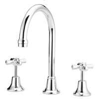 Eva V/Proof Gooseneck Sink Set Swivel WELS 4 Star C/P
