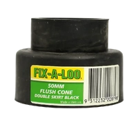 Flush Cone Double Skirt Black 50mm