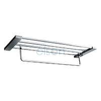Décor BATH TOWEL RACK WITH RAIL CHROME