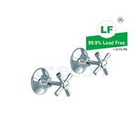 Easy Clean Wall Stops Pair Chrome Plated