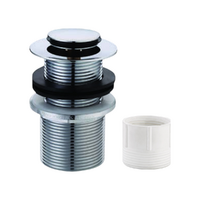 32mm (W 40mm PVC ADAPTOR) x 80mm POP UP PLUG AND WASTE WITH OVERFLOW C/P