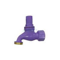 Hose Cock Recycled Water Anti-vandal Brass Lilac, 5/8" FI