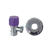 Washing Machine Cock Recycled Water Loose Nut Chrome Plated Lilac Handle & Warning Plate, 5/8"