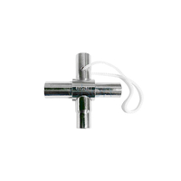Hose Cock 4-WAY Anti-vandal Key Chrome Plated