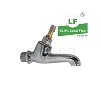 Unstyled Bib Cock Chrome Plated M.i. WELS 4 Star, 1/2"