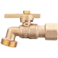 15mm FI Lever Hose Cock (1/2") Br