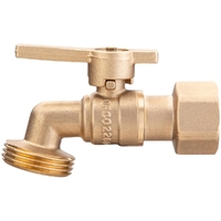 20mm FI Lever Hose Cock (3/4") Br