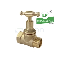 Stop Cock T Head Rough Brass male/female 3/4''