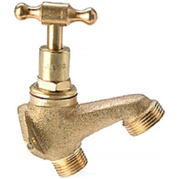15mm Capillary Back Plated Hose Cock (1/2") Br