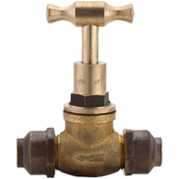 15mm Stop Cock Flared (1/2") Br