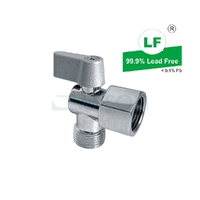 Cistern Tap In Wall Right Angle Chrome Plated, 1/2"