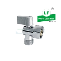 Cistern Tap In Wall Right Angle Chrome Plated Loose Nut, 1/2"