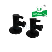 Designer Washing Machine Stops (Pair) Black