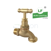Hose Cock with Gland Top Rough Brass, 3/4"