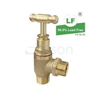 Meter Cock T Head Right Angle Brass, 20mm MI x 20mm MI