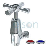 Anti-vandal Easy Clean Cistern Cock With Hot and Cold Buttons Chrome Plated
