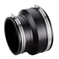 100mm Flexible Coupling For PVC To E/W Black
