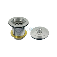 PLUG & WASTE 40 x 70mm BRASS CP With BRASS PLG