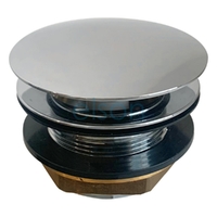Plug & Waste Ezi-clean Multi Round Mushroom Pop-up Brass Chrome Plated, 50mm x 50mm