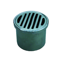 Grate Suit Leak Control Flange Round Brass Chrome Plated, 80mm