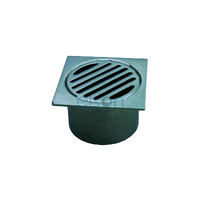 Grate Suit Leak Control Flange Square Brass Chrome Plated, 80mm