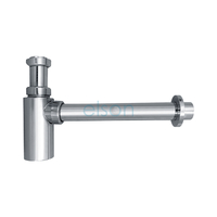 Trap Copper Bottle Adjustable Chrome Plated, 40mm x 335mm