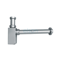 Trap Copper Bottle Square Adjustable Chrome Plated, 40mm x 335mm