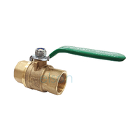 Ball Valve 722 Series Dual Approved DR Brass Lever Handle female/female Green Handle, Rp1 1/4