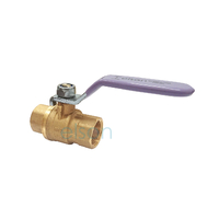 Ball Valve 722 Series DR Brass Recycled Water Lever Handle female/female Lilac Handle, Rp3/4