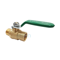 Ball Valve 728 Series Dual Approved DR Brass Lever Handle male/female Green Handle, R3/4 x Rp3/4