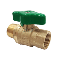Ball Valve 728 Series Dual Approved DR Brass T Head male/female Green Handle, R3/4 x Rp3/4