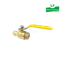 Ball Valve Press Gas DR Brass Lever Handle, DN15 x Rp1/2 FI