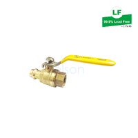 Ball Valve Press Gas DR Brass Lever Handle, DN20 x Rp3/4 FI