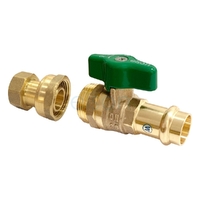 PRESS Water Ball Valve DR BRASS Lever Handle