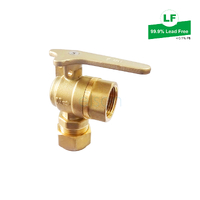 METER BALL VALVE Right Angle DR BRS Rp3/4 x 20Cn COPPER OLIVE LOCKABLE