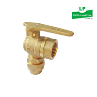 METER BALL VALVE Right Angle DR BRS Rp3/4 x 20Cn FLARED LOCKABLE